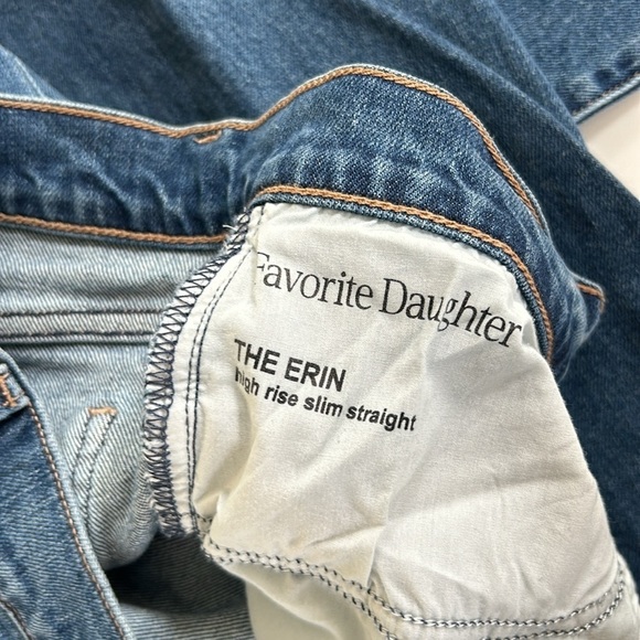 FAVORITE DAUGHTER The Erin High Rise Slim Straight Jeans Size 32 Inseam 27” EUC - Picture 7 of 13